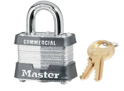 Master Lock Company 3KA 0356 #3 1-9/16 in Steel Padlock Keyed Keyway 0356