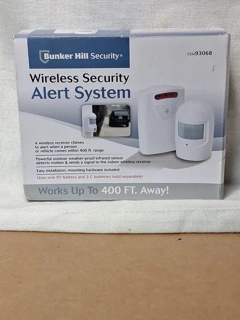 Bunker Hill Security Wireless Driveway Alert System New Range 400 Ft. Infrared 