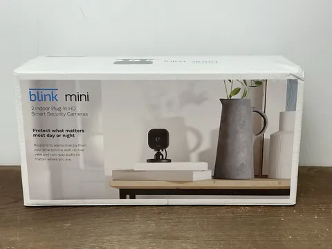 Blink Mini Indoor Plug-In HD Smart Security Camera - Pack of 2 - New & Sealed