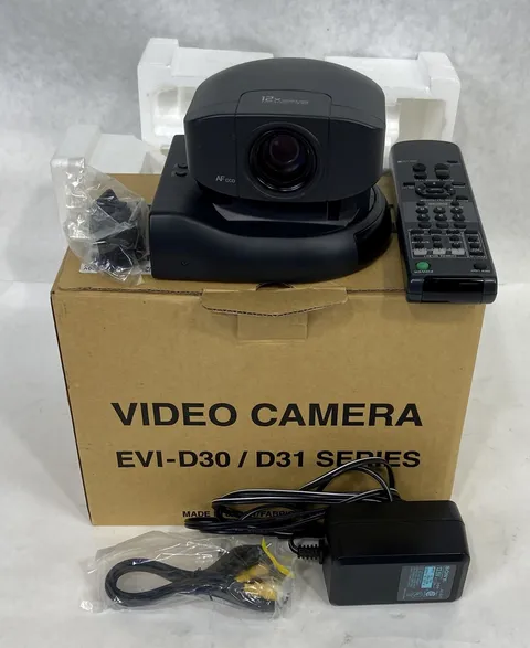 Open Box Sony EVI-D30 Variable Zoom AF CCD Camera + AC-EV2 PSU / RMT-D30 Remote