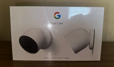 Google Nest Cam (Battery) 2-Pack Indoor/Outdoor Wi-Fi 1080p White Night Vision