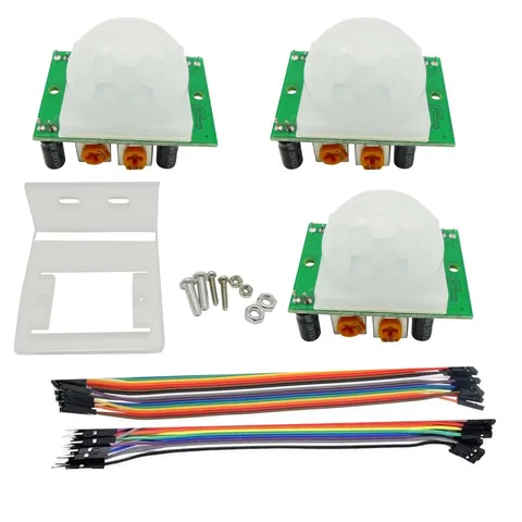 Ferwooh 3PCS HC-SR501 Infrared PIR Motion Sensor Human Body Sensor Module+ 3P...