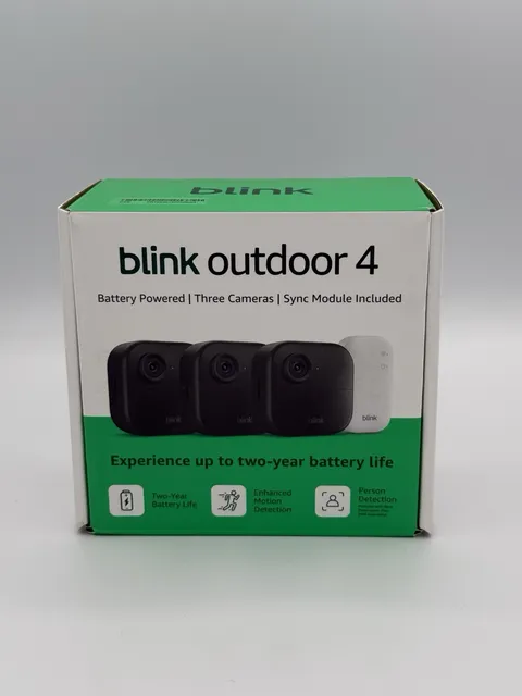 Blink Outdoor 4, (4th Gen 2025) Wireless 3 Camera Security System + Sync Module