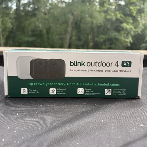 Blink Outdoor 4 XR Wireless Battery Cameras 2-Pack w/ Sync Module XR, Alexa