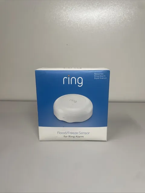 Ring Alarm Flood & Freeze Sensor | Protect from Water Damage & Frozen White NEW
