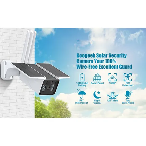 Solar & Battery Powered Outdoor Wireless Audio Security Camera WifI Audio System