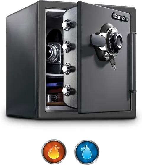 SentrySafe Fireproof Waterproof Safe Dial Comboination 1.23 Cu Ft SFW123DSB