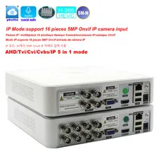 Hybrid DVR Security Recorder 4/8CH 5MP 1080P ONVIF TVI CVI CVBS System
