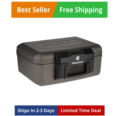 Fireproof Safe with Key Lock, Chest Lock Box for Home or Travel Secures Money...