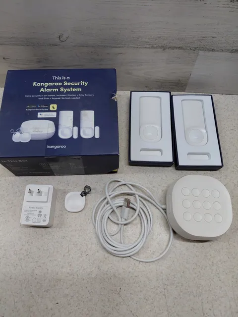 KANGAROO Security Alarm System. 2 Motion + Entry Sensors, Siren And Keypad