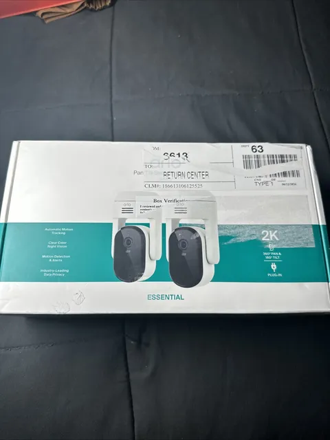 Arlo Essential Indoor Or Outdoor 360° Pan Tilt Security Camera 2K 2-Pack 