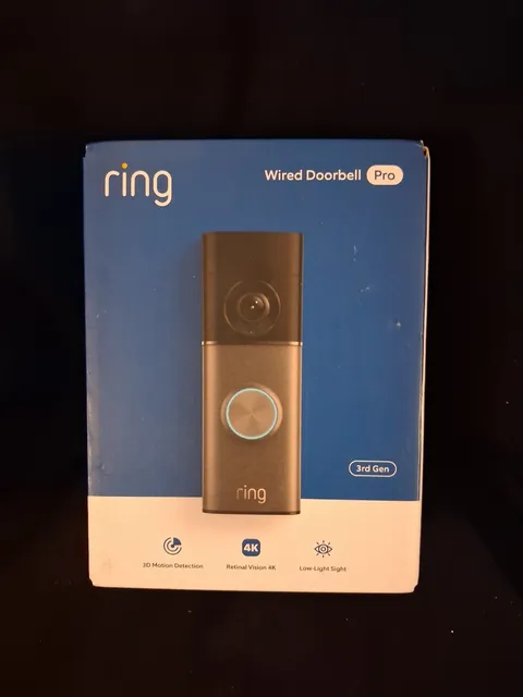 Ring Wired Doorbell Pro (3rd Gen) Retinal 4K New+ Sealed