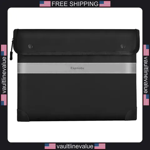 Fireproof document bag 14.2 x 10.6 inch heat-resistant waterproof money pouch