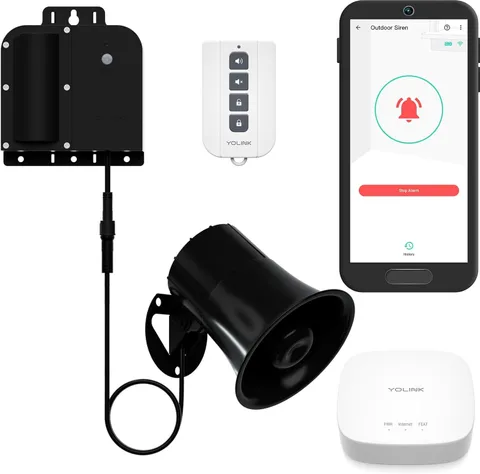 X3 Version Outdoor Alarm Controller and Sirenfob Kit, Ruggedized Battery-Powered