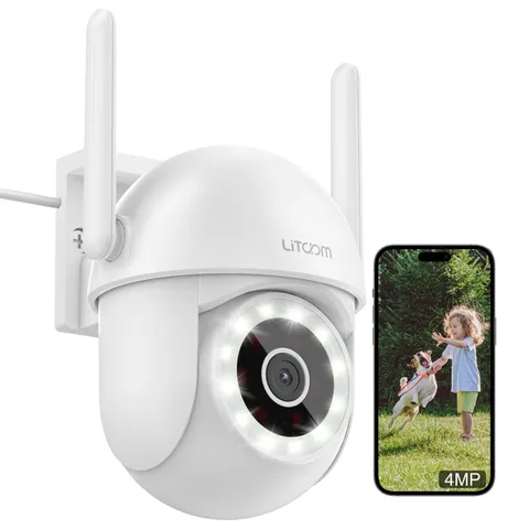 2.5K Security Camera Outdoor, 2.4G Wi-Fi Camera for Home Security Outdoor wit...