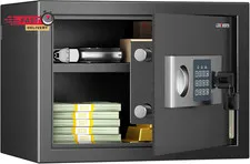 Locksworth Safe for Home, 0.6 Cubic Feet Safety Box, Lock Box for Money, Jewelry