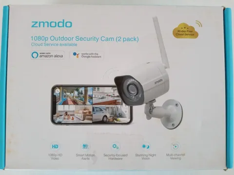 Zmodo TWO Wireless Outdoor Security Night Vision 1080p Video Cameras ZP-IBH15-W