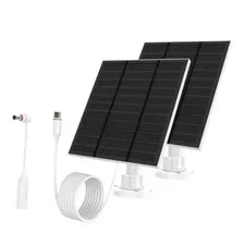 Solar Panels for Camera outdoor wireless (New Generation) 5W 5V 2piece White