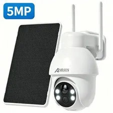 5MP Solar Security Camera Wireless Outdoor Pan/Tilt Motion Detection 2 Way Audio