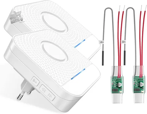 Wireless Doorbell Extension Set Receiver + Universal Radio Converter 3-