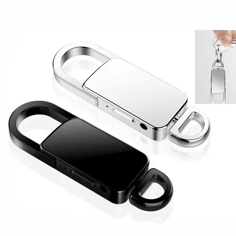 8GB Mini Audio Recorder Voice Activated Listening Device Keychain MP3 Player