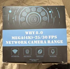 WHY 8.0 MEGA (4K) IP Network Surveillance Camera Wi-Fi Motion Two-Way Audio