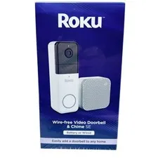 Roku DB1000R Wire-free Video Doorbell & Chime SE White