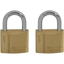 Faithfull BC04 Brass Equal Key Lock 2 x 40mm