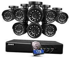 5MP Lite Security Camera System Outdoor 8 Channel H.265+ DVR and 8X1920TVL
