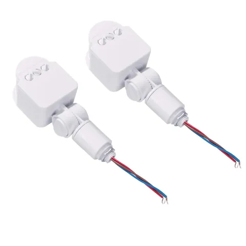 2pcs New PIR Motion Sensor Switch Wall Light Switch -10℃~+40℃ (14℉~104℉)