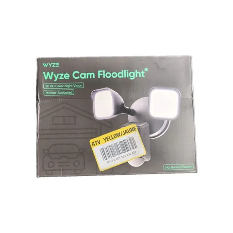 Wyze Cam Floodlight V2 2K HD Color Night Vision Motion Activated Wired