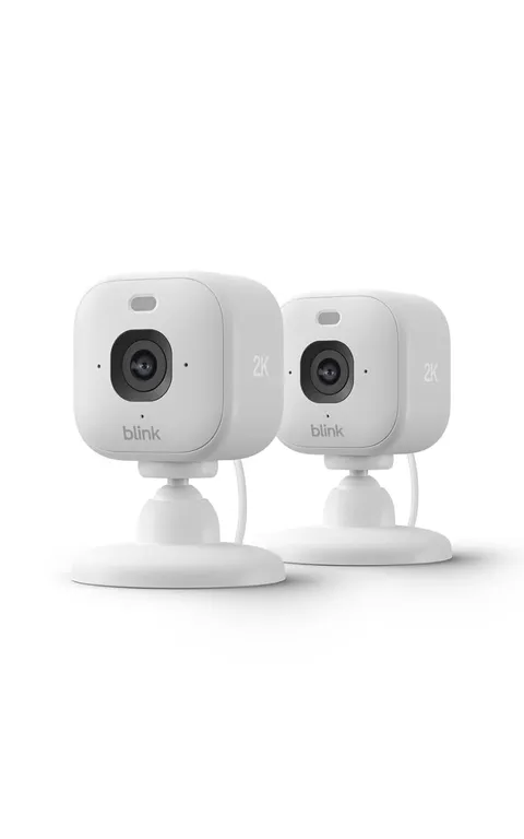 Blink Mini 2K+ (newest model) – Plug-in Home & Pet Indoor Security Camera with 2