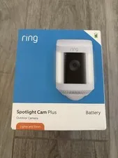 Ring Spotlight Cam Plus Battery Powered Outdoor Camera Lights & Siren New Sealed