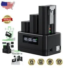 Rechargeable Ring Doorbell Battery 6040mAh, 3-Pack, USB Charger
