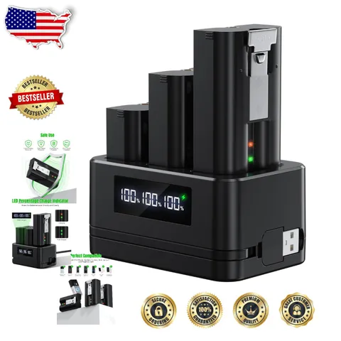 Rechargeable Ring Doorbell Battery 6040mAh, 3-Pack, USB Charger
