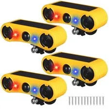 Solar Powered Motion Activated Alarm 129db Loud Noise Maker Outdoor Security
