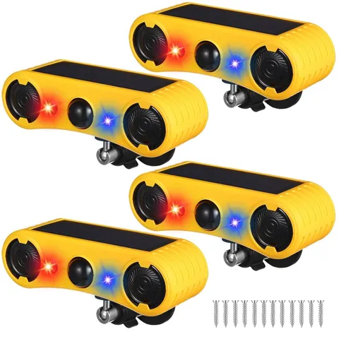 Solar Powered Motion Activated Alarm 129db Loud Noise Maker Outdoor Security