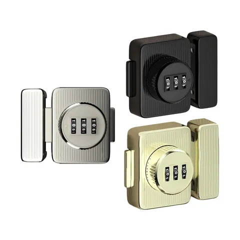 Password Rotary Hasp Lock Door Security Latch Locker Zinc Alloy Cabinet Keyless