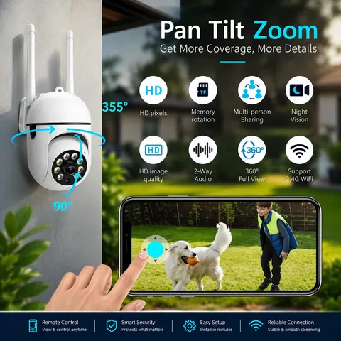 2.4G WiFi Security Camera Night Vision 2MP 1080P HD Wireless IP Camera 360 Rotat