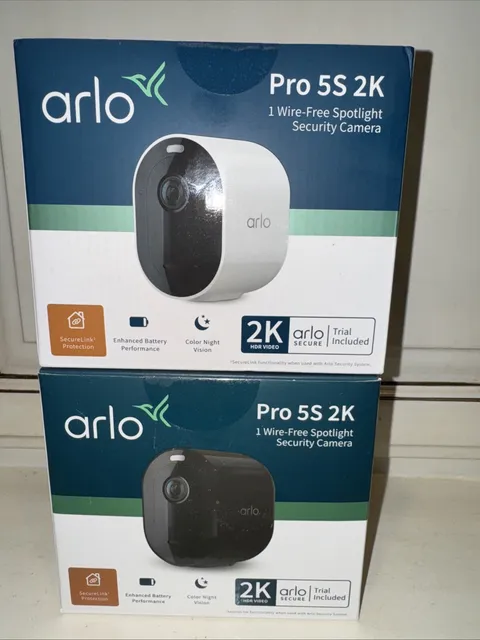 *Arlo Pro 5S Wireless 2K Spotlight Security Camera Night Vision Black and White
