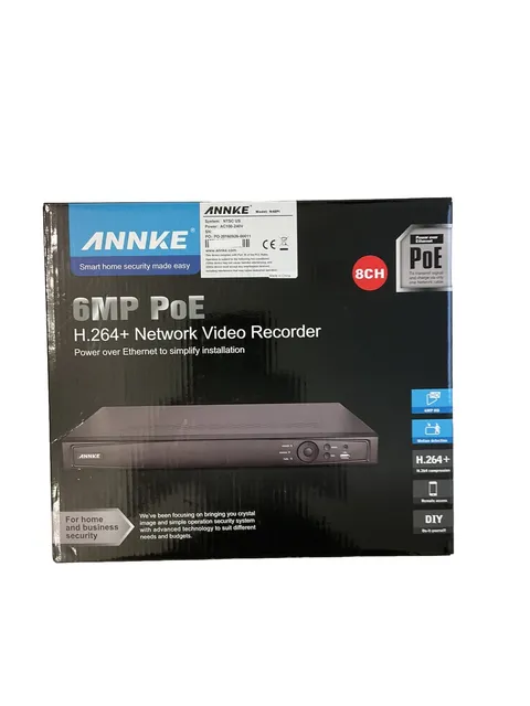 ANNKE 8CH 6MP PoE  NVR IP Network Security Video Recorder  No Hard Drive