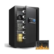 DAYI Biometric Fingerprint Safe Box, 3.0 Cubic Feet Home Safes with Fireproof...