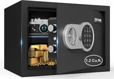 [ 1.2 Cu.Ft. ] Safe Box with Key,Digital Security Home Safe,Cabinet Safes for Mo