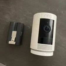 Ring Stick Up Security Camera Wireless White Indoor/Outdoor