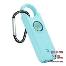 Personal Safety Alarm - 135dB Ultra Loud Siren with LED Strobe Light, USB Blue