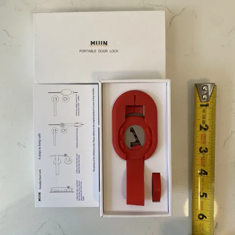 MUIN Travel Portable Door Lock Device for Home And Travel Security Lot Of 2 NEW