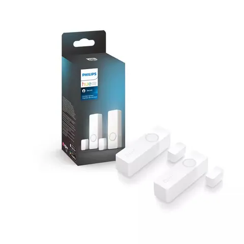 Secure Wireless Indoor Alarm Door and Window Smart Contact Sensor, White (2-Pack