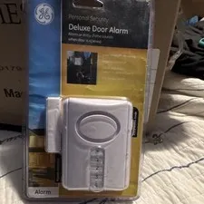 GE Deluxe Door Alarm Anti-Theft 120 dB Keypad Battery Powered White