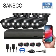 4CH 4mp HD DVR CCTV Security System 1080P Surveillance Camera