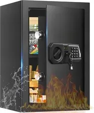 3.4 Cub Large Safes for Home Use, Digital Home Safe Box Fireproof Waterproof 